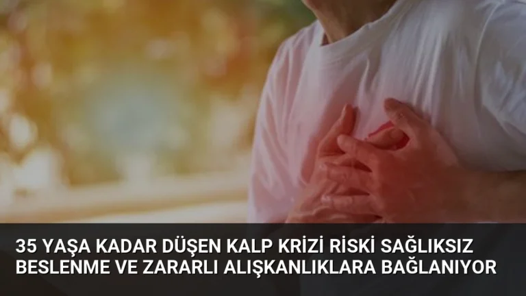 35 Yaşa Kadar Düşen Kalp Krizi Riski Sağlıksız Beslenme ve Zararlı Alışkanlıklara Bağlanıyor