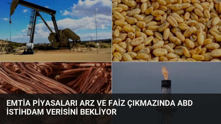 Emtia Piyasaları Arz ve Faiz Çıkmazında ABD İstihdam Verisini Bekliyor