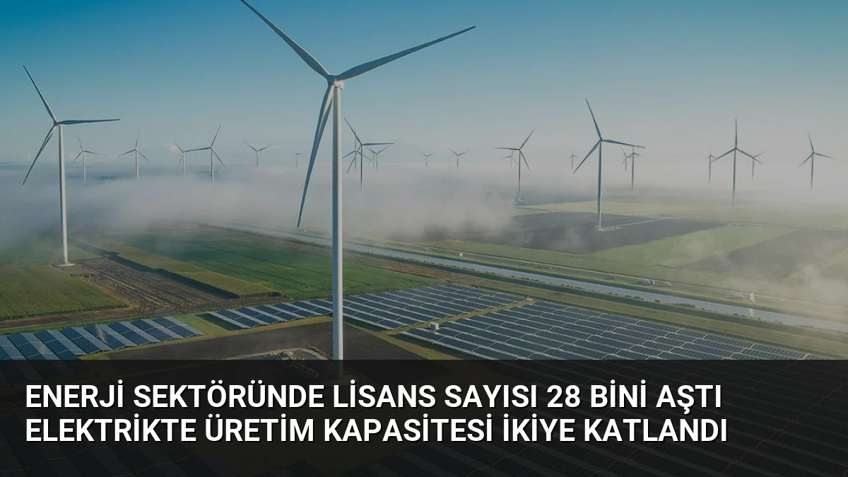 Enerji Sektöründe Lisans Sayısı 28 Bini Aştı Elektrikte Üretim Kapasitesi İkiye Katlandı