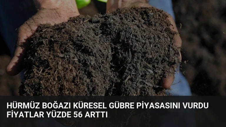 Hürmüz Boğazı Küresel Gübre Piyasasını Vurdu Fiyatlar Yüzde 56 Arttı