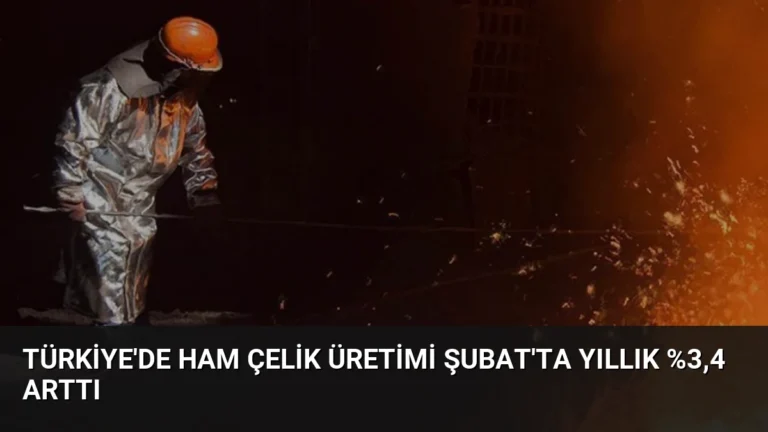 Türkiye’de Ham Çelik Üretimi Şubat’ta Yıllık %3,4 Arttı