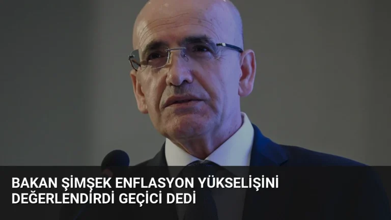 Bakan Şimşek Enflasyon Yükselişini Değerlendirdi Geçici Dedi