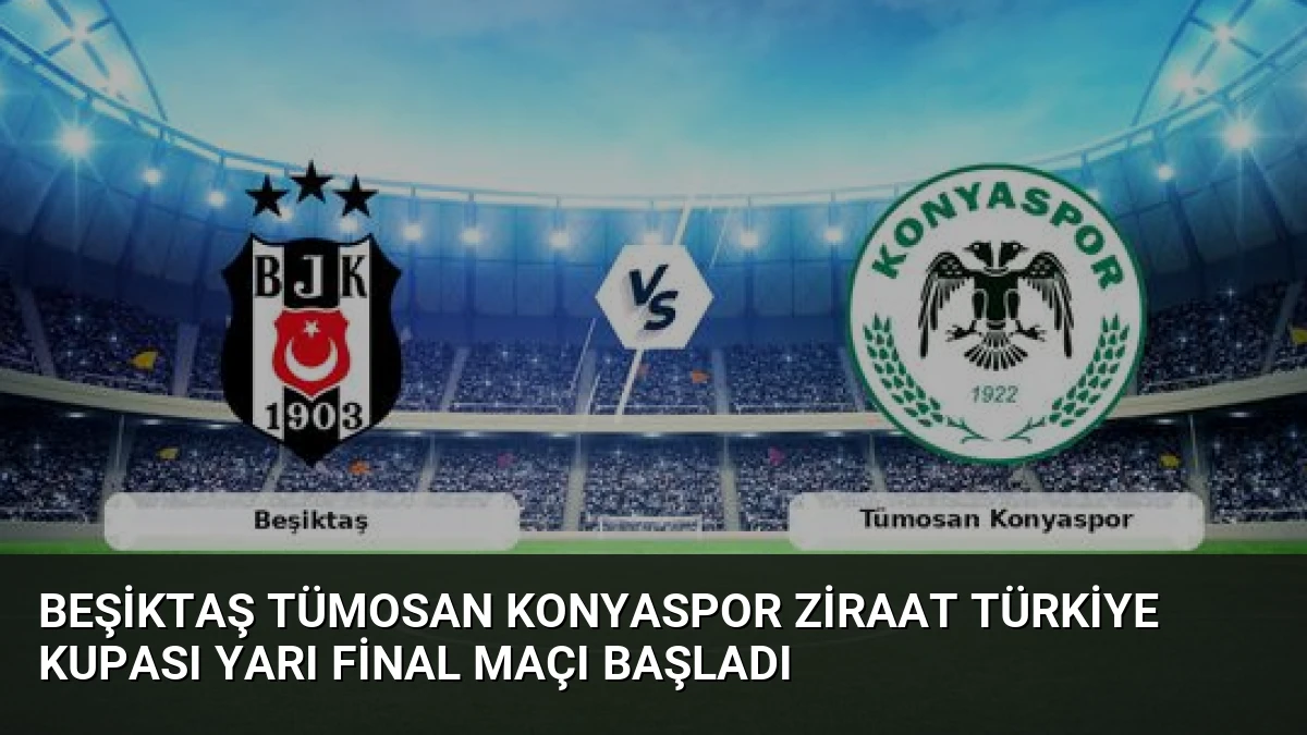 Beşiktaş Tümosan Konyaspor Ziraat Türkiye Kupası Yarı Final Maçı Başladı