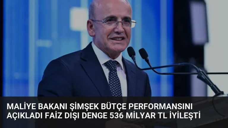 Maliye Bakanı Şimşek Bütçe Performansını Açıkladı Faiz Dışı Denge 536 Milyar TL İyileşti