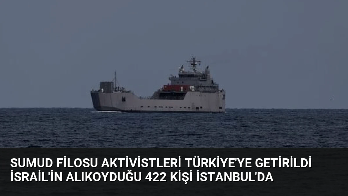 Sumud Filosu Aktivistleri Türkiye’ye Getirildi İsrail’in Alıkoyduğu 422 Kişi İstanbul’da