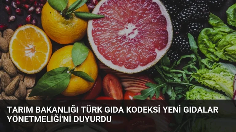Tarım Bakanlığı Türk Gıda Kodeksi Yeni Gıdalar Yönetmeliği’ni Duyurdu
