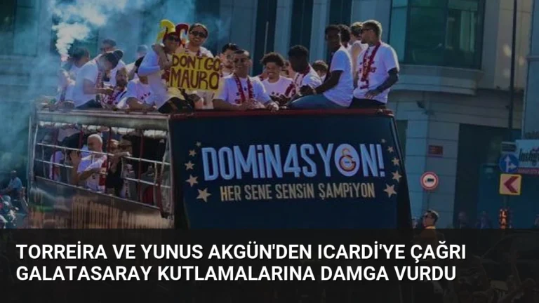 Torreira ve Yunus Akgün’den Icardi’ye çağrı Galatasaray kutlamalarına damga vurdu