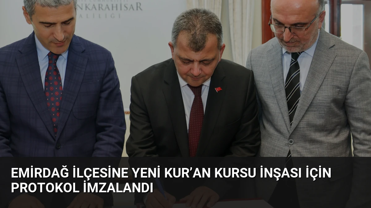 Emirdağ İlçesine Yeni Kur’an Kursu İnşası İçin Protokol İmzalandı