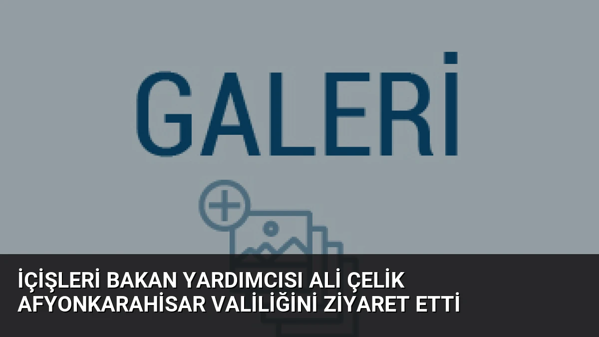İçişleri Bakan Yardımcısı Ali Çelik Afyonkarahisar Valiliğini Ziyaret Etti