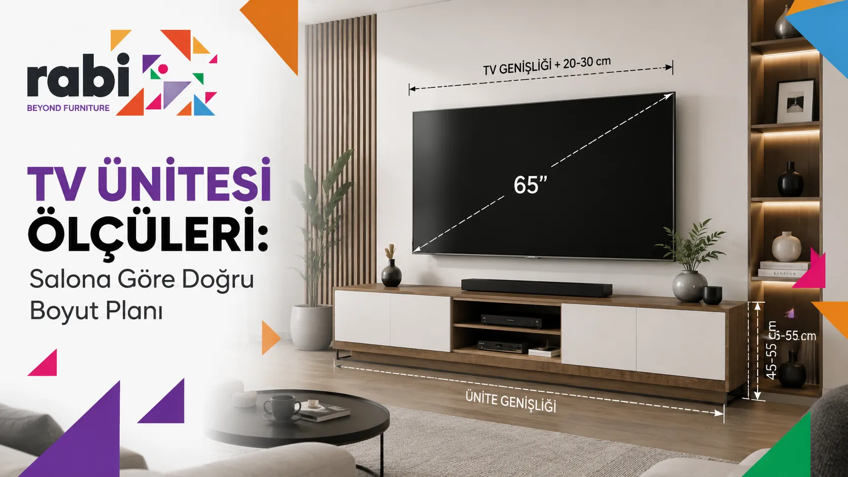 TV Ünitesi Ölçüleri: Salona Göre Doğru Boyut Planı