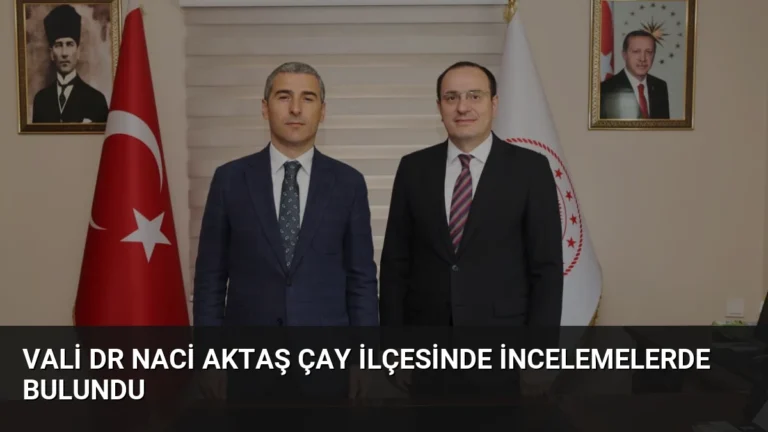 Vali Dr Naci Aktaş Çay İlçesinde İncelemelerde Bulundu