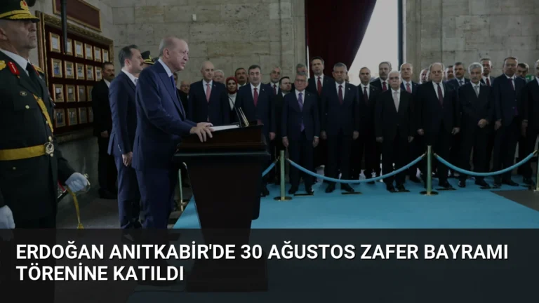 Erdoğan Anıtkabir’de 30 Ağustos Zafer Bayramı Törenine Katıldı