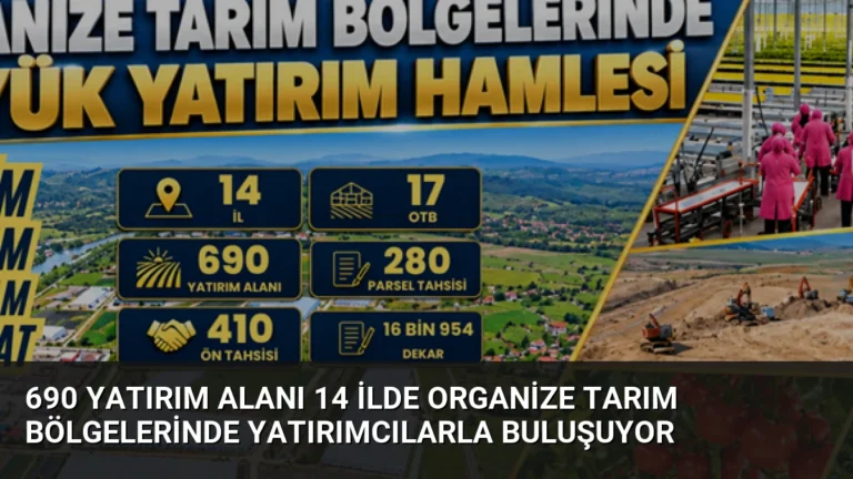 690 Yatırım Alanı 14 İlde Organize Tarım Bölgelerinde Yatırımcılarla Buluşuyor