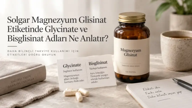 Solgar Magnezyum Glisinat Etiketinde Glycinate ve Bisglisinat Adları Ne Anlatır?