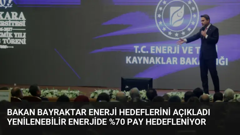 Bakan Bayraktar Enerji Hedeflerini Açıkladı Yenilenebilir Enerjide %70 Pay Hedefleniyor