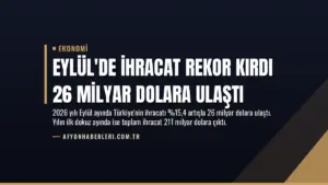 Eylül’de İhracat Rekor Kırdı 26 Milyar Dolara Ulaştı