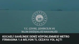 Kocaeli Sahilinde Deniz Köpüklenmesi Metro Firmasına 1.6 Milyon TL Cezaya Yol Açtı