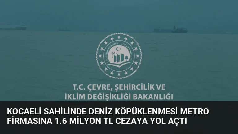 Kocaeli Sahilinde Deniz Köpüklenmesi Metro Firmasına 1.6 Milyon TL Cezaya Yol Açtı