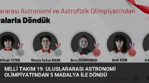 Milli Takım 19. Uluslararası Astronomi Olimpiyatı’ndan 5 Madalya ile Döndü