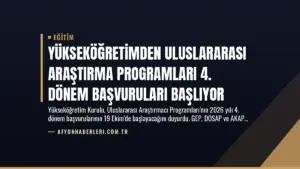 Yükseköğretimden Uluslararası Araştırma Programları 4. Dönem Başvuruları Başlıyor
